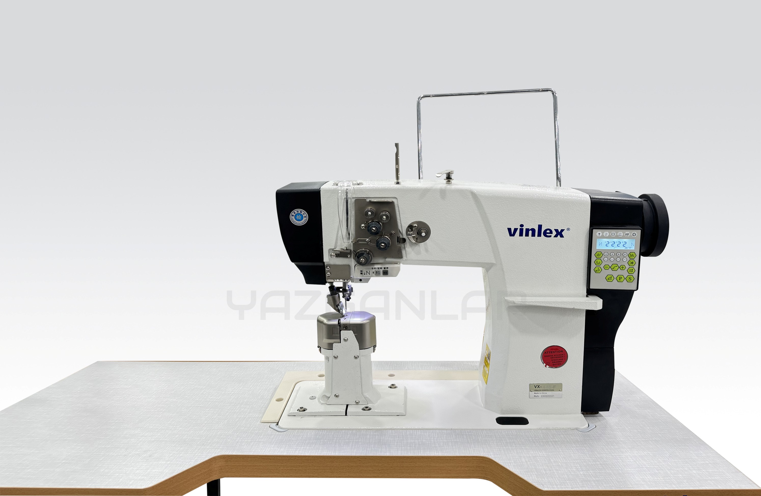 VINLEX VX-448-F YENİ NESİL TAM OTOMATİK ÇİFT İĞNE İPLİK KESİCİLİ SAYA AYAKKABI DİKİŞ MAKİNASI